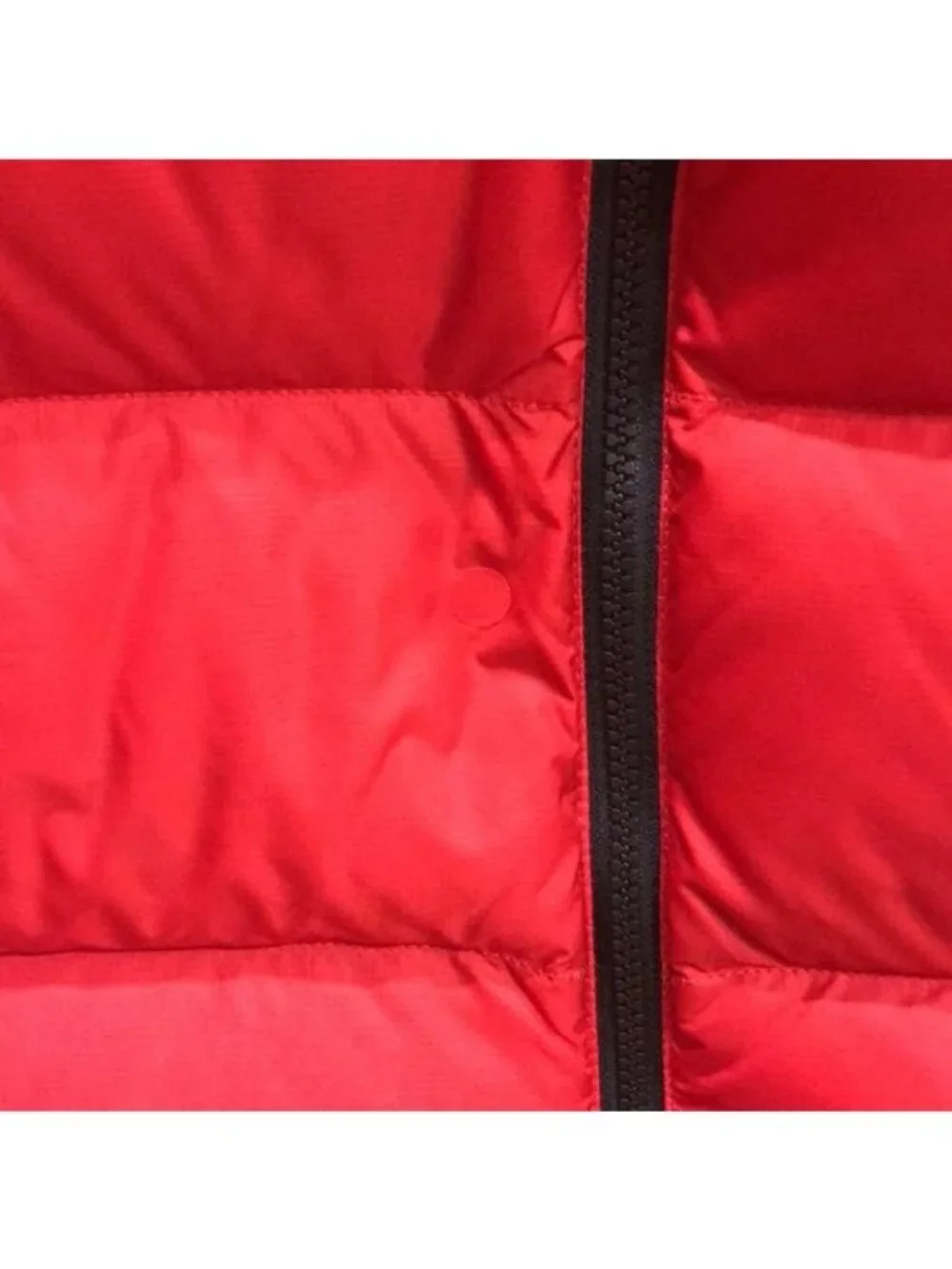 North Face Mens Nuptse 700 Red Black Puffer Jacket Goose Down Insulated Medium